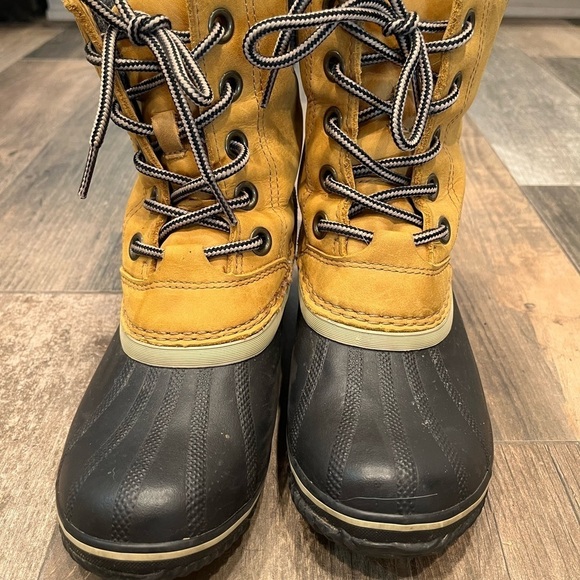 SOREL Women's Slimpack Lace II Elk Black Waterproof Duck Boots 1702251 Size 7 - Picture 3 of 8